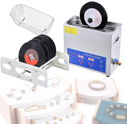 DOZPAL 6L Ultrasonic Vinyl Record Cleaner - 304 Stainless Steel Tank with Heater & Timer, Professional Ultrasonic Cleaning machine for Circuit Board, Glasses, Denture, Jewelry