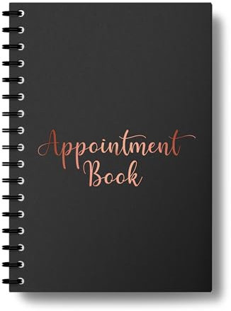 Terminplaner, Wochenansicht, Stundenplaner, Premium, weicher Ledereinband, für Schönheitssalon, Therapeuten, Spa, Nagel, Massage, A5