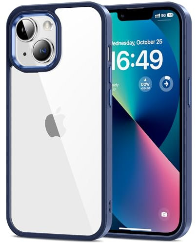 HOOMIL Crystal Clear Hülle für iPhone 13 6,1 Zoll, Nie Vergilbung Transparent - Blau