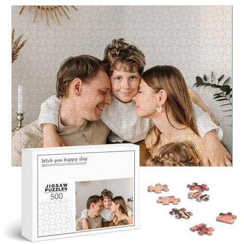 FolHaoth Personalisiertes Puzzle Fotopuzzle Selbst Gestalten Foto-Puzzle 35/70/120/200/300/500/1000/1500/2000/3000 Teile/Inkl Fotopuzzle Mit Eigenem Bild Bedrucken Lassen