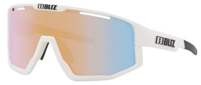 Bliz Sportbrille Fusion matt weiß coral/orange mirror