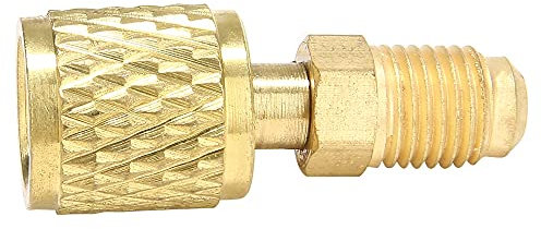 NWVDPQGCZ Ventilkern R410A R22 R407 R32 Mobiler Kopfadapter mit beweglichem Kopf, männlich 1/4 auf weiblich, 5/16 SAE-Gewinde, Kühlschrankwerkzeug for Auto/1217