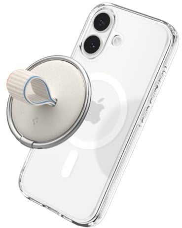 Spigen O-Mag MagFit MagSafe Ring, Handy Magnet Halterung【Nylon-Material】 Kompatibel mit iPhone 17 Pro Max Air 17e 16 15 14 13, Pixelsnap Pixel 10 Pro Fold XL, Samsung Galaxy S26 Ultra - Wüste Beige