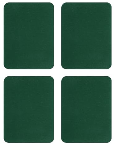 sourcing map 4Pcs Iron on Patches for Clothing Repair, Mending Fabric Repair Patch Cotton for Clothes Pants Bags, 5x4 Inch Dark Green