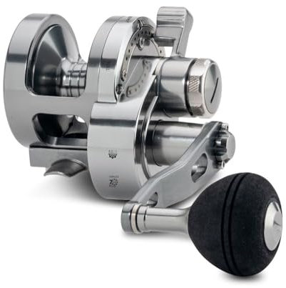 AQUANTIC Full Metal Jig SD-4001LH, Jigging-Multirolle, Aluminium-Gehäuse, Meeresangel, Linkshand, Norwegenrolle, Multirolle