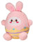 Amagogo Lapin de Coquille d'oeuf de Pâques, Belle poupée de Lapin, adorables faveurs de fête, 25 cm de Hauteur de Lapin en Peluche, Rose