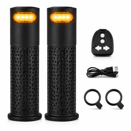 Lenkergriffe für Elektro-Scooter, rutschfeste Gummigriffe, Ersatzhülse mit Blinkerlampen
