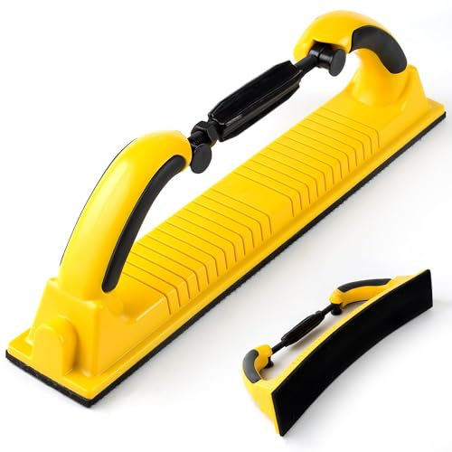 High-quality hand sander for drywall, hand sanding block, car and sanding work, sanding board, sanding block car, suitable for 70 x 400 mm sanding strips, flexible, durable and dust-free