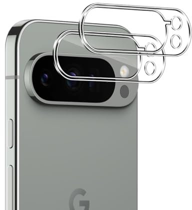 Lutree for Google Pixel 9 Pro Tempered Glass Camera Protector, 2 Pack 9H Hardness Anti-Scratch Lens Protective Glass, HD Clear Rear Camera Protection -Transparent