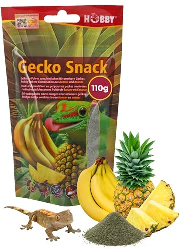 Hobby Terraristik Gecko Snack Banane/Ananas – Fruchtiges Gel-Futter für Geckos | 1 Stück | Mit hochwertigem Insektenmehl und Probiotika für mehr Vitalität