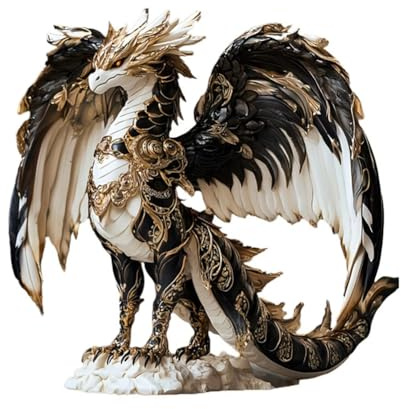 Koolenry Acrylic Dragon Statue Ideal forStudio orDisplay Case Tabletop Decor,
