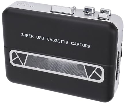 Dpofirs Cassette to MP3 Converter, Portable Tape Player, with Built in Speaker 3.5mm Jack, USB Audio Capture for Laptop PC CD Burner