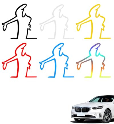 JUKOTA 6PCS Auto Aufkleber Lustige,aufkleber auto,Car Sticker Funny,Wütender Mann Kratzer Erinnerung Autoaufkleber, Glastüraufkleber, personalisierte kreative Aufkleber,Cartoon Comics Aufkleber