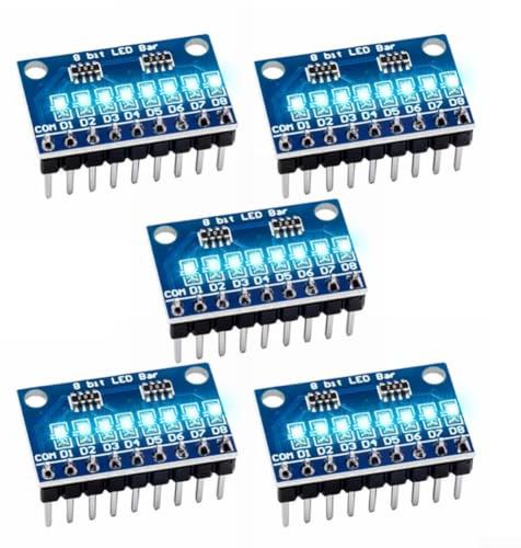 8-Digit LED Indicator Module Blue Red DC 3-24V Breadboard(Blue-cathode)