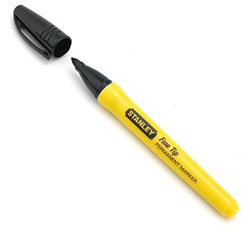 Stanley 0-47-316 - Marcador punta fina color negro – Blister 2 uds