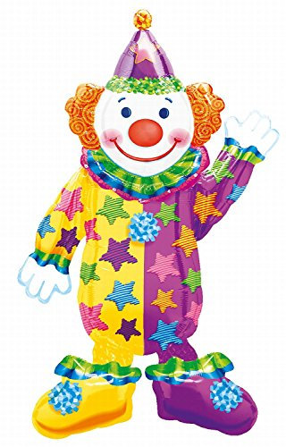 Anagram 0766201 - Party und Dekoration - Folienballon Air Walker - Clown, circa 111 cm