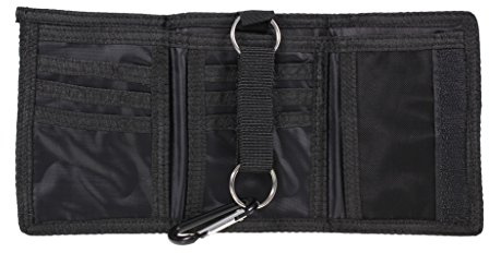 Canvas Wallet with Belt Clip.in Black by Lorenz (Ref8002)