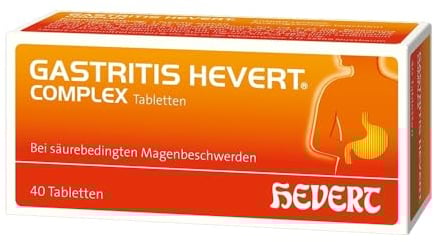 Gastritis Hevert complex bei säurebedingten Magenbeschwerden, 40 St. Tabletten