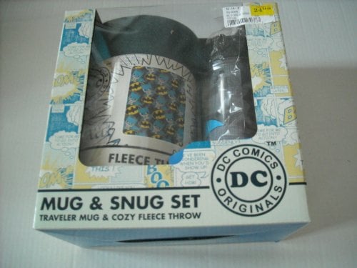 Batman Mug and Snug Set: Traveler Mug and Cozy Fleece Throw