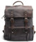 Eysee Vintage Rucksack Herren Canvas mit Leder- Canvas Rucksack Vintage Schwarz, Herren Rucksack Schwarz mit Laptopfach für 15 Zoll Laptop