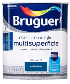 Bruguer Acrylic Multisuperficie Esmalte al agua Brillante Azul Luminoso 750 ml