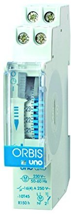 UNO QRD 24 V C.A.INTERRUPTOR HORARIO ANALOGICO 1 MODULO Con RESERVA DIARIO INTERRUPTOR 16(4) A