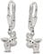 CLEVER SCHMUCK Silberner Ohrhänger 23 mm Elch 7 mm Augen schwarz lackiert matt und glänzend STERLING SILBER 925