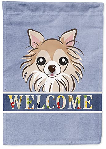 Caroline Tesoros del BB1430CHF Lebrel Afgano Bienvenido Bandera Lona, Multicolor, L