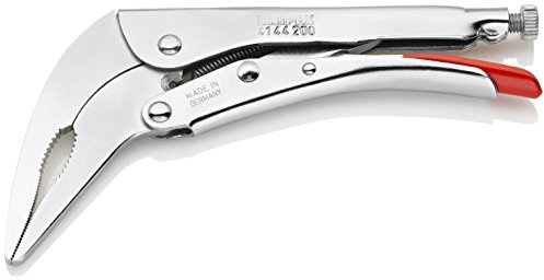 Knipex Tools 41 44 200 8 Angled Long Nose Locking Grip Pliers,
