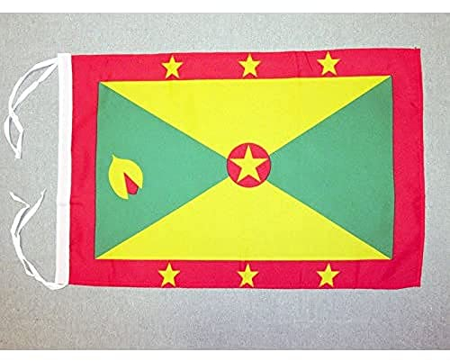 AZ FLAG Bandera de Granada 45x30cm - BANDERINA GRENADINA 30 x 45 cm cordeles