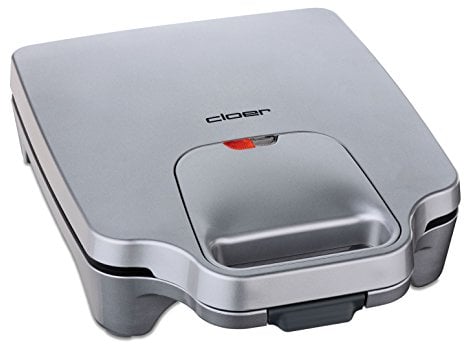 Cloer 6269 Sandwichmaker XXL, 1800 W, für 4 Sandwiches, American Toast, XXL-Füllung, optische Fertigmeldung, Silber