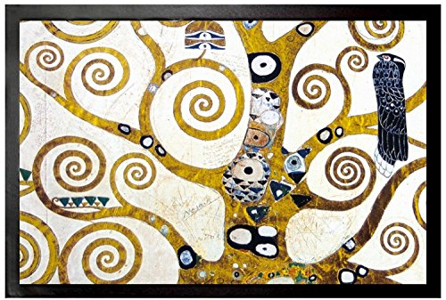 1art1 Gustav Klimt Der Lebensbaum (Detail) Fußmatte Dekomatte Innenbereich | Design Türmatte 60x40 cm