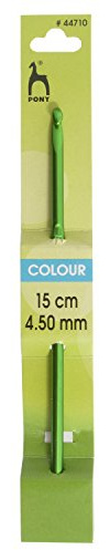 Pony Coloured: Crochet Hook: Anodised Aluminium: 15cm x 4.50mm, Multi, 4.5mm