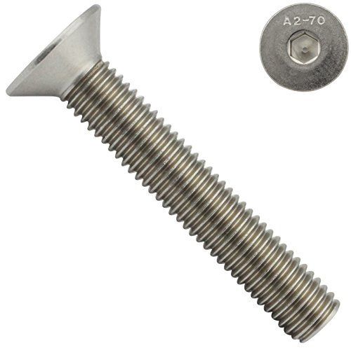 Senkkopfschrauben mit Innensechskant (ISK) - M8x20 - (50 Stück) - DIN 7991 / ISO 10642 - Vollgewinde - Senkschrauben - Werkstoff: Edelstahl A2 V2A - SC7991 | SC-Normteile®
