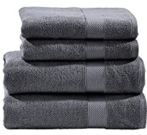 DONE Deluxe Set Handtuch, Baumwolle, Anthrazit, 50 x 100 x 1 cm