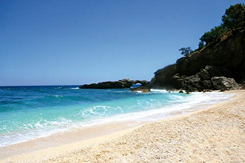 1art1 Strände XXL Poster Sardinien, Azurblauer Himmel Und Türkisfarbenes Meer Plakat | Bild 120x80 cm