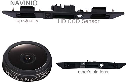 Navinio Super Pro HD Auto Nachtsicht Griff Rückfahrkamera Einparkkamera Einparkhilfe Farbkamera Rückfahrsystem Wasserdicht für Audi A4 B6 B7 A3 A6 Avant Kombi S3 S6 A8 S8 RS4 RS6 A5 Q7(Model 1=200mm)