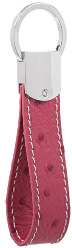 dpob Leder Schlüsselanhänger, Italienischer Leder Schlüsselanhänger - Einfaches Design - Hergestellt aus strapazierfähigem Premium-Qualitätsleder (Rose Red)