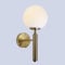 Artpad Nordic Modern Milky Glass Ball Wandleuchte Innen Nachttischleuchte Goldene MetallleuchtenFoyer Esszimmer Dekorative Wandleuchte(Glühbirne nicht enthalten)