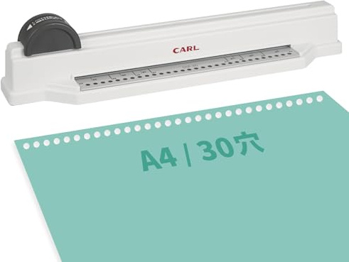 Carl Office Equipment GSP-30 Loseblatt für Ringbücher, Mehrlochgliser, kompatibel mit A4/30 Löchern, 5 Stück, hergestellt in Japan