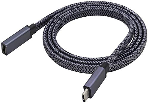 AAOTOKK Cable de Extensión tipo C 3.1 Cable Conector Macho a Hembra Admite Carga Rápida, video HD 4K@60Hz,Transferencia de Audio,Sincronización de Datos,Compatible con Samsung, MacBook(1M-M/F)