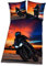 Motorrad Bettwäsche glatt Biker Rennen Maschine Sonnenuntergang 135 x 200 cm 80 x 80 cm 100% Baumwolle NEU Wow - All-In-One-Outlet-24 -