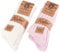 BRUBAKER 4 Paar Alpaka Socken mit Alpakawolle - Wintersocken Set für Damen und Herren - Rosa Beige - Größe 35-38