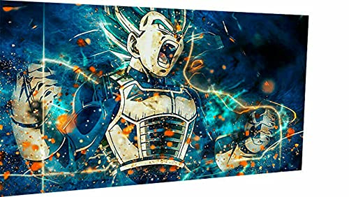 Magic Canvas Art - Bilder Anime Dragon Ball DBZ Vegeta einwandbild 1- teilig Hochwertiger Kunstdruck modern Wandbilder Wanddekoration Design Wand Bild – A3574, Größe: 40 x 30 cm
