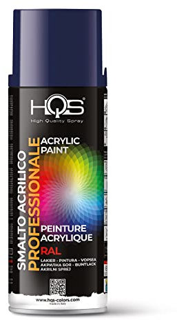 HQS Bomboletta di Vernice Spray Acrilica Colori Ral (Ral 5013 Blu Cobalto)