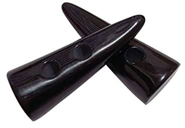 NC 10Pcs Harz Ox Horn Toggle Nähknöpfe mit 2 Löchern Große Hornimitation Zahn Toggle Buttons Harz Horn Toggle Coat Knöpfe Nähen Handwerk DIY Zubehör 5cm