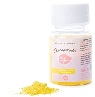 Past Kolor - Colorante en Polvo Chocopowder - Colorante Comestible para Chocolate - Ideal para Repostería, Decoración de Pasteles y Tartas - 10 G (AMARILLO)