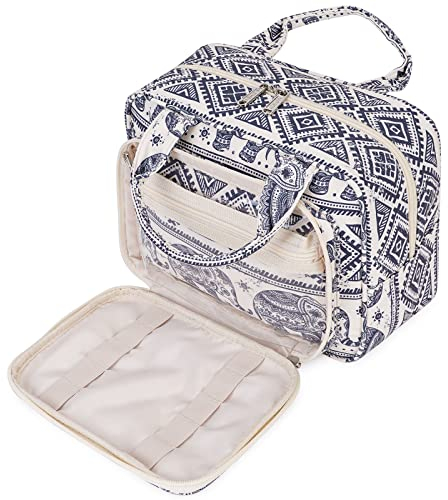 Kulturtasche Damen Gross kulturbeutel Kosmetiktasche Damen Groß Waschtasche Make up Tasche für Herren & Volle Größe (Elefant)