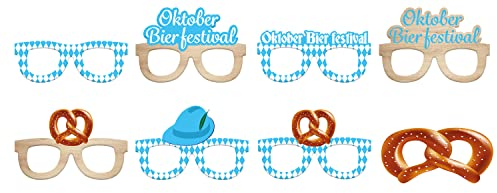Folat 66078 Brille Papier Oktober Bierfest - 8 Stück
