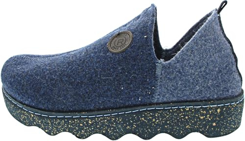 Rohde Damen Pantoffel Hausschuh Wellensohle Foggia 6129, Größe:40 EU, Farbe:Blau